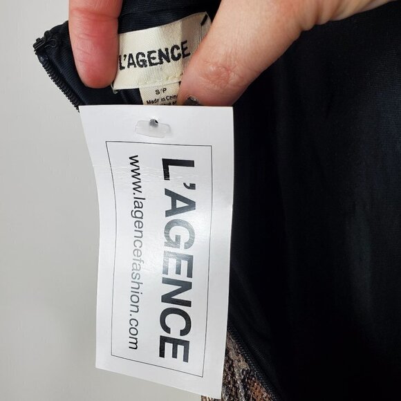 NWT L'AGENCE Auden Sequin Snake Print Bodycon Mini Dress Small - Picture 15 of 16